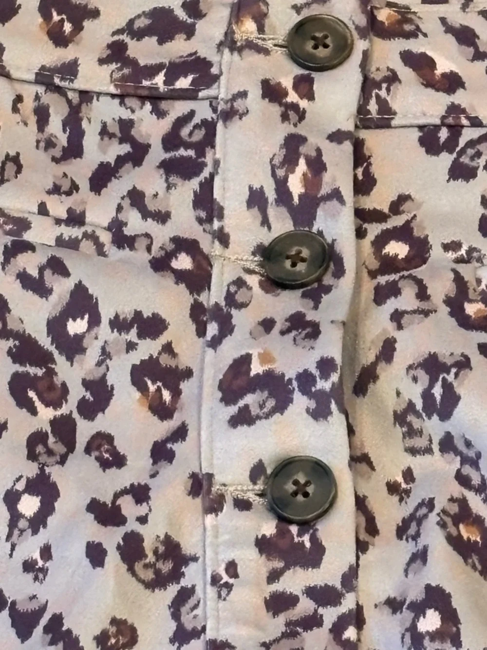Maurices Tan Leopard‎ Button-Front Mini Skirt